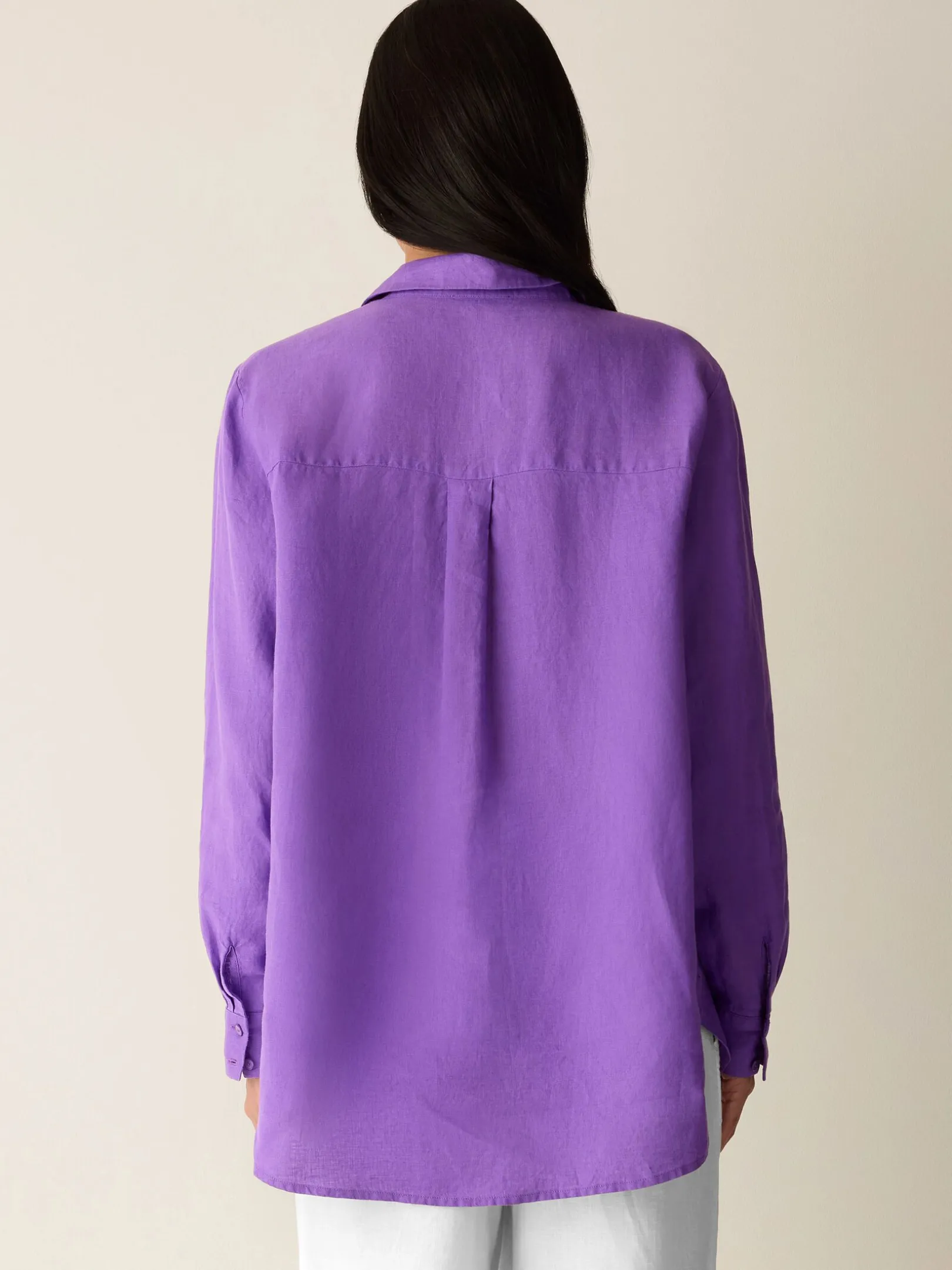 Organic Handkerchief Linen Classic Collar Shirt