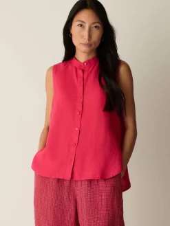 Organic Handkerchief Linen Sleeveless Shirt
