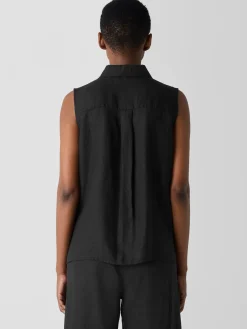 Organic Handkerchief Linen Sleeveless Shirt