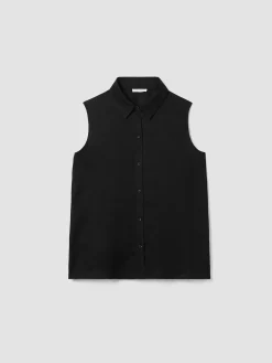 Organic Handkerchief Linen Sleeveless Shirt