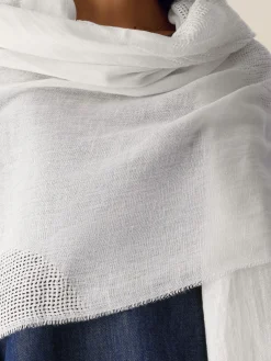 Organic Linen Circles Scarf