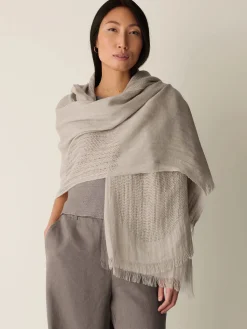 Organic Linen Circles Scarf