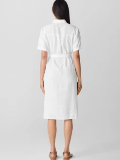 Organic Linen Classic Collar Shirtdress