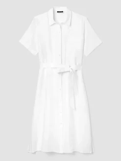 Organic Linen Classic Collar Shirtdress