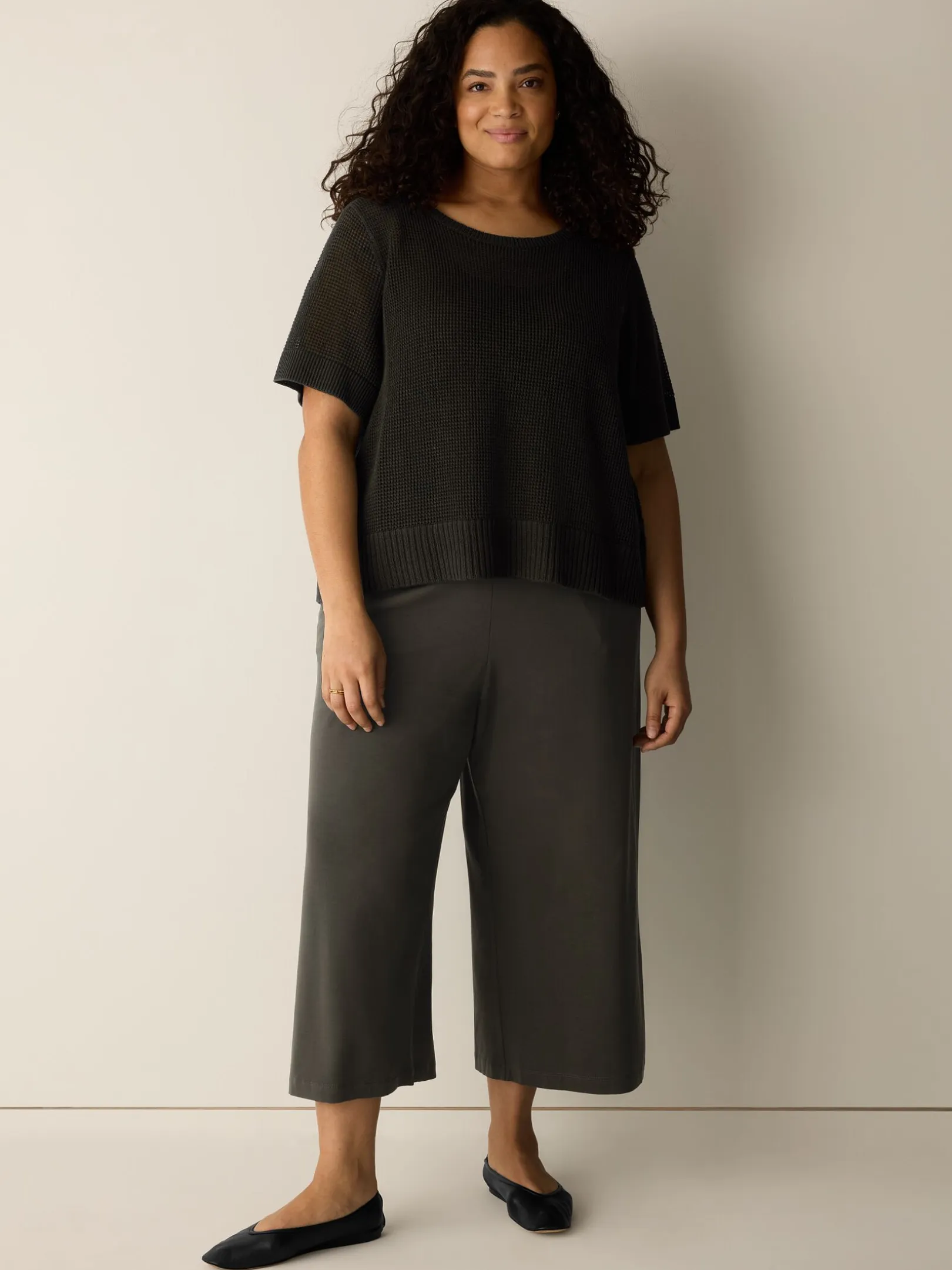 Organic Linen Cotton Round Neck Top