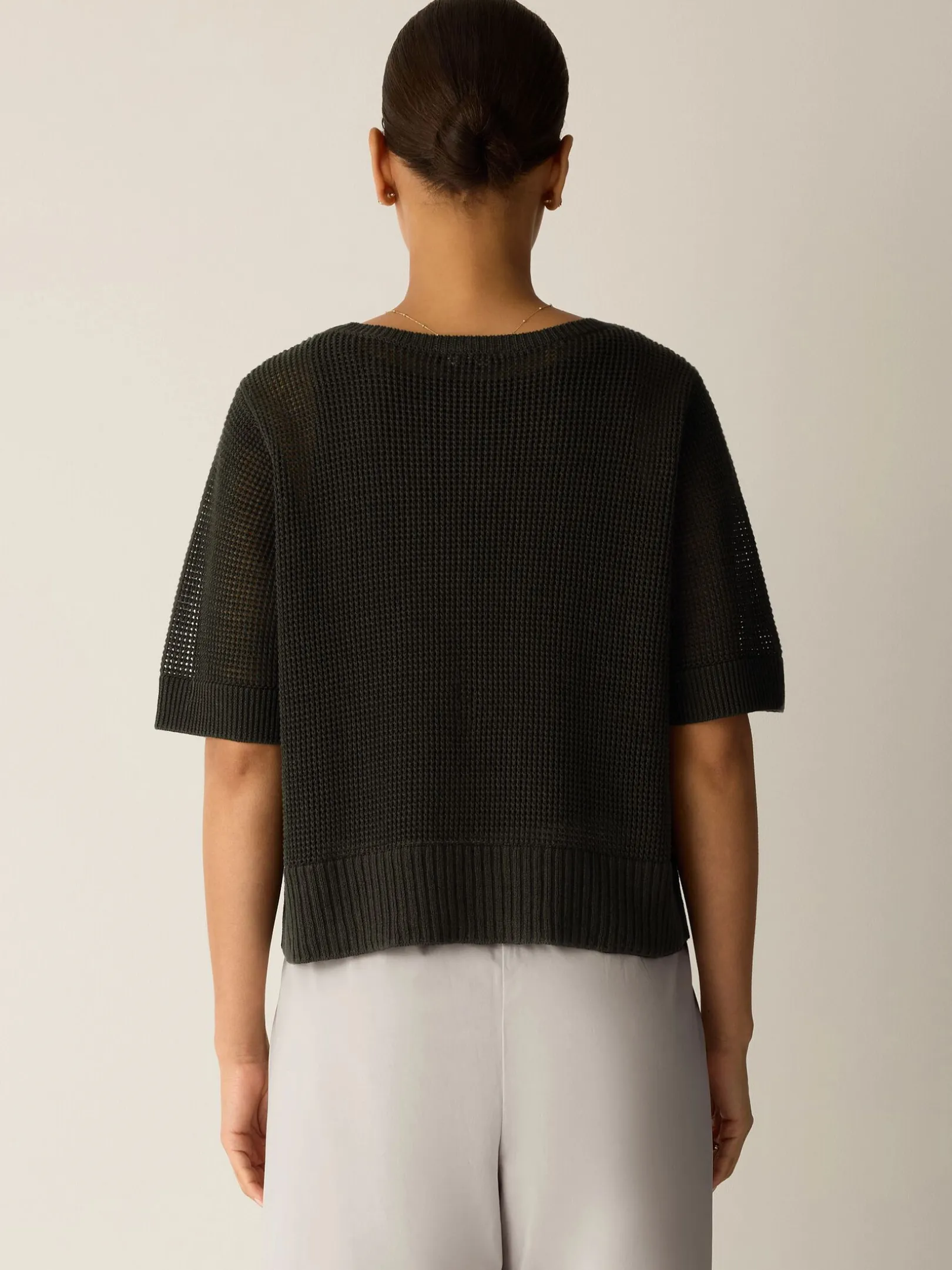 Organic Linen Cotton Round Neck Top