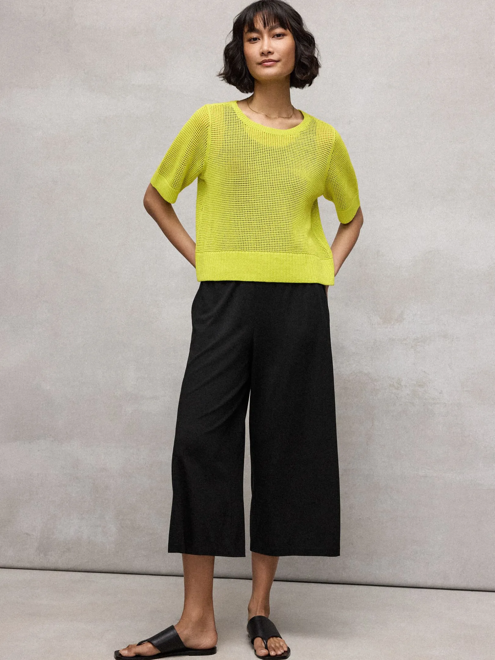 Organic Linen Cotton Round Neck Top