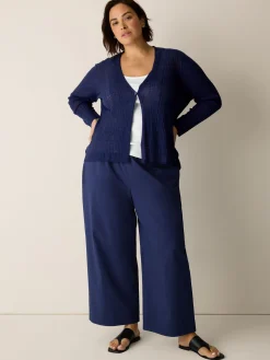 Organic Linen Cotton V-Neck Cardigan