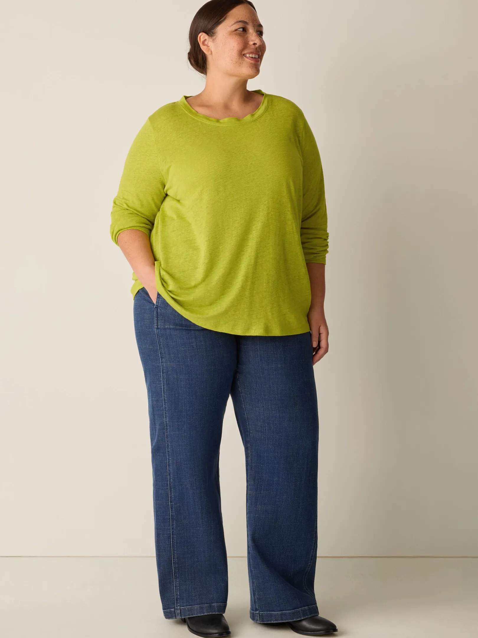 Organic Linen Jersey Long-Sleeve Tee
