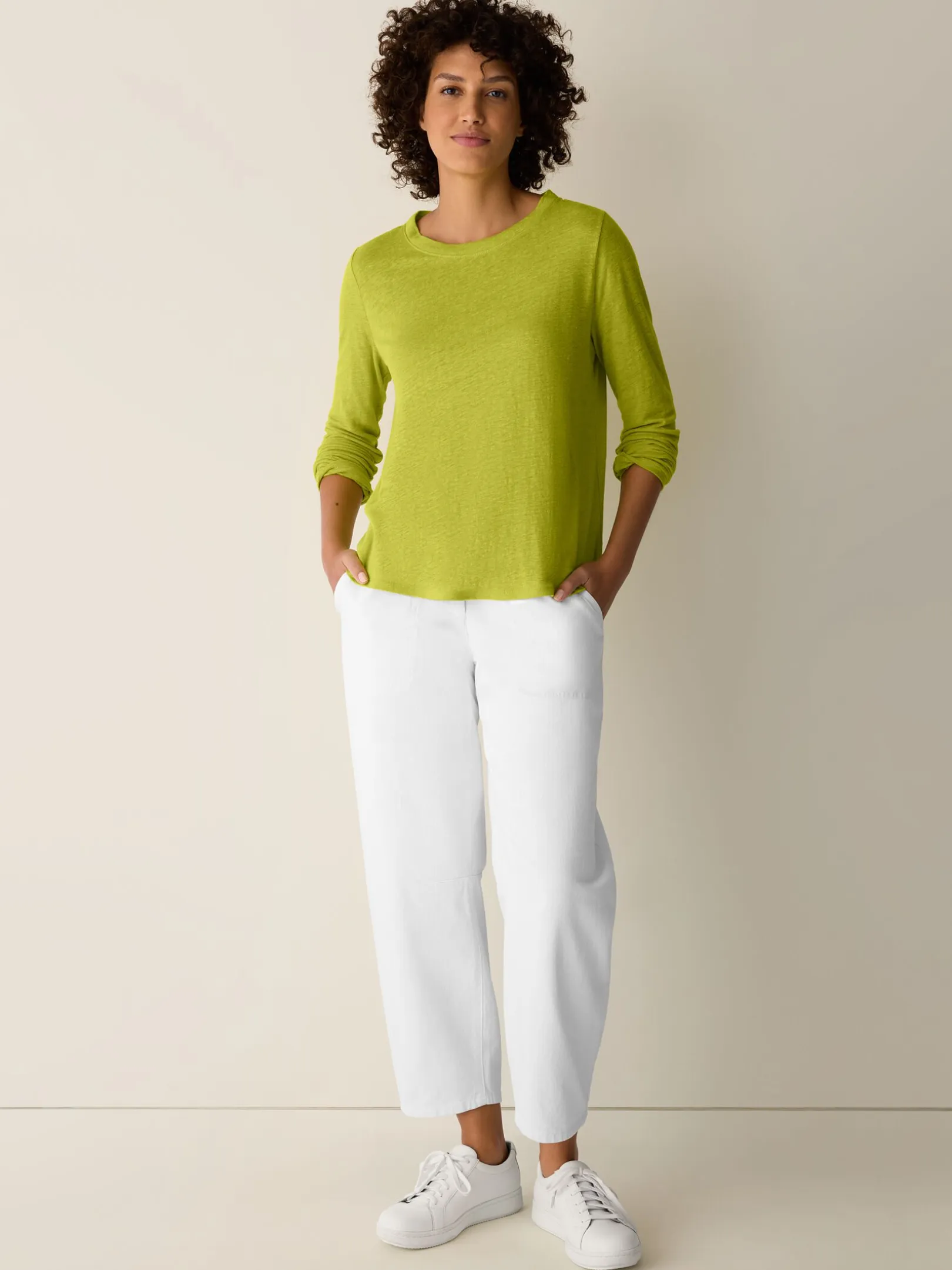 Organic Linen Jersey Long-Sleeve Tee