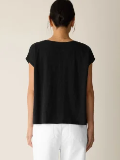 Organic Linen Jersey V-Neck Tee