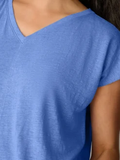 Organic Linen Jersey V-Neck Tee