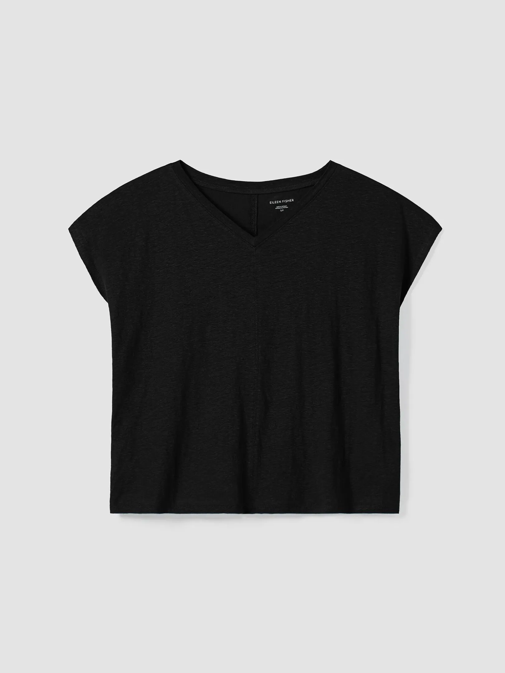 Organic Linen Jersey V-Neck Tee