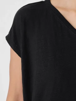 Organic Linen Jersey V-Neck Tee