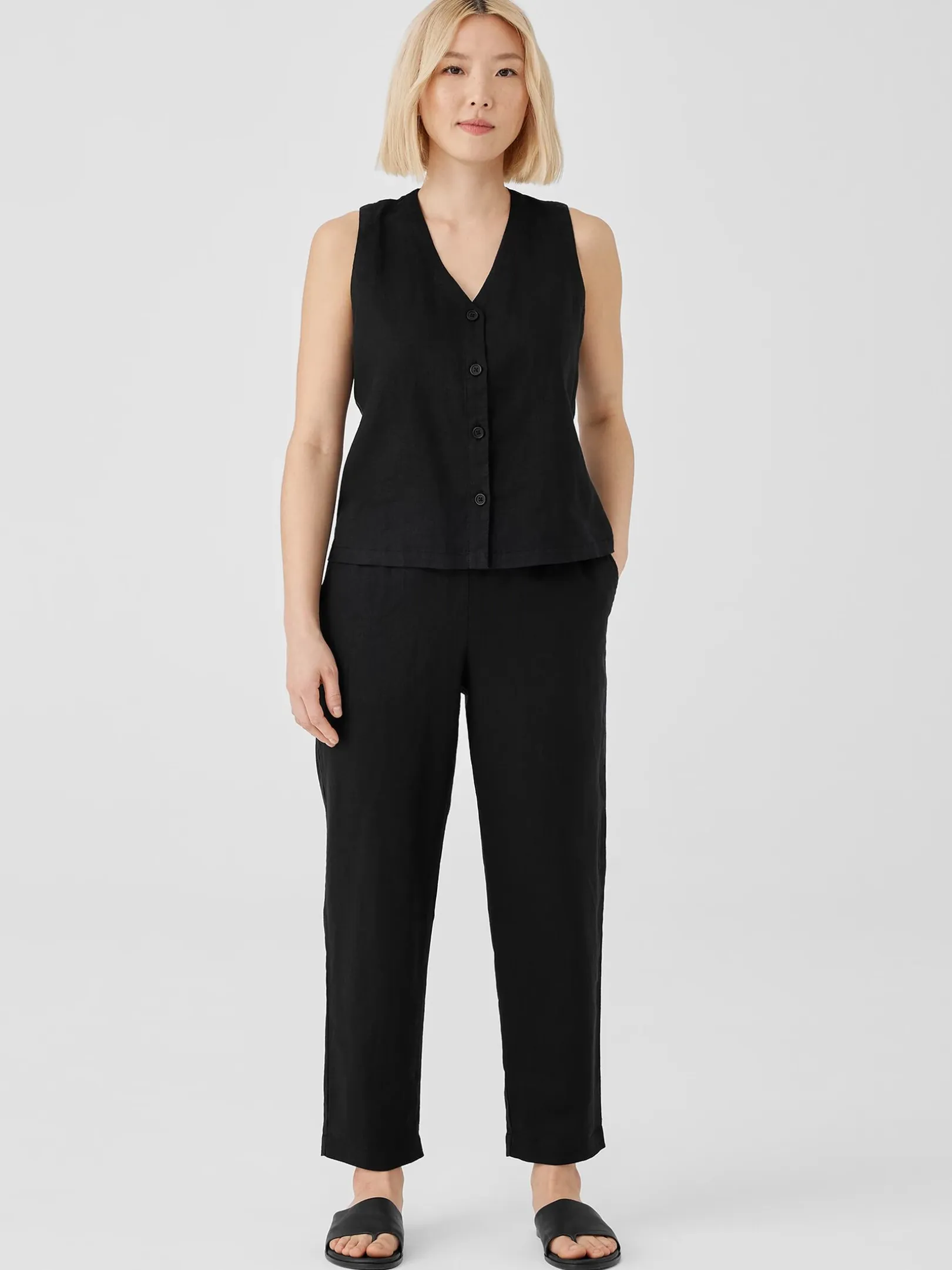 Organic Linen Tapered Pant