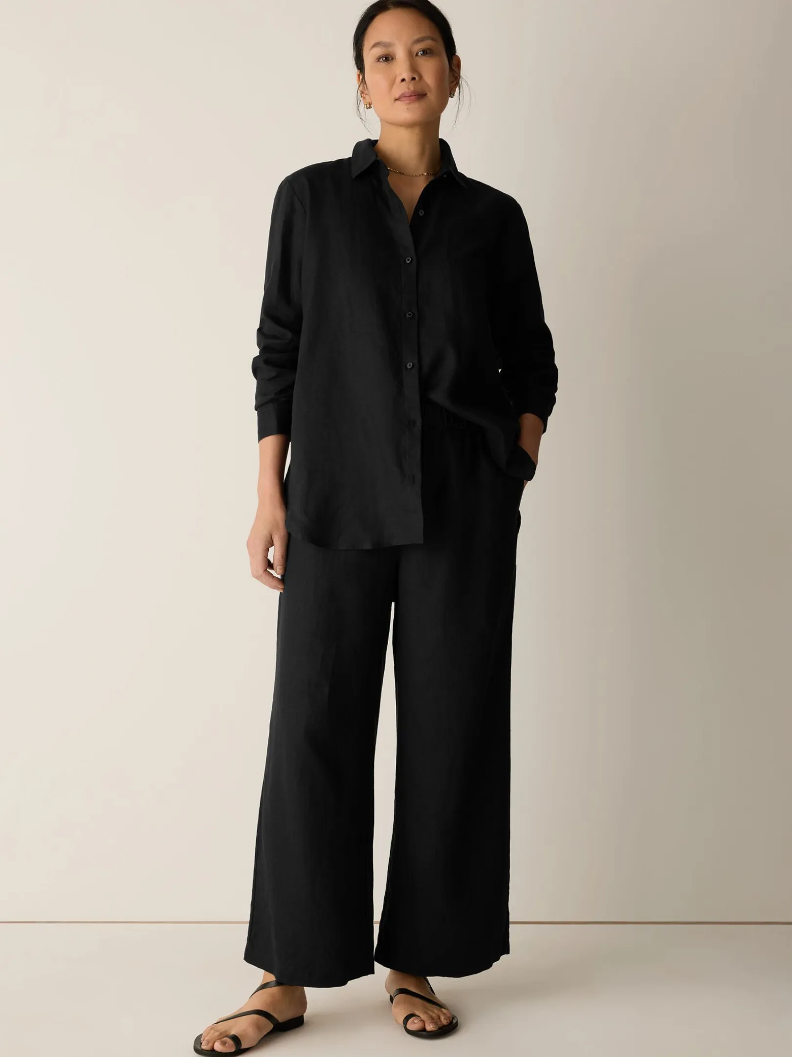 Organic Linen Wide-Leg Pant