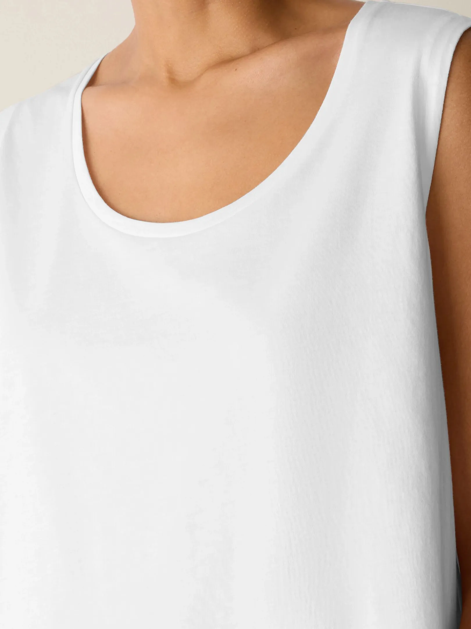 Organic Pima Cotton Jersey Scoop Neck Tank