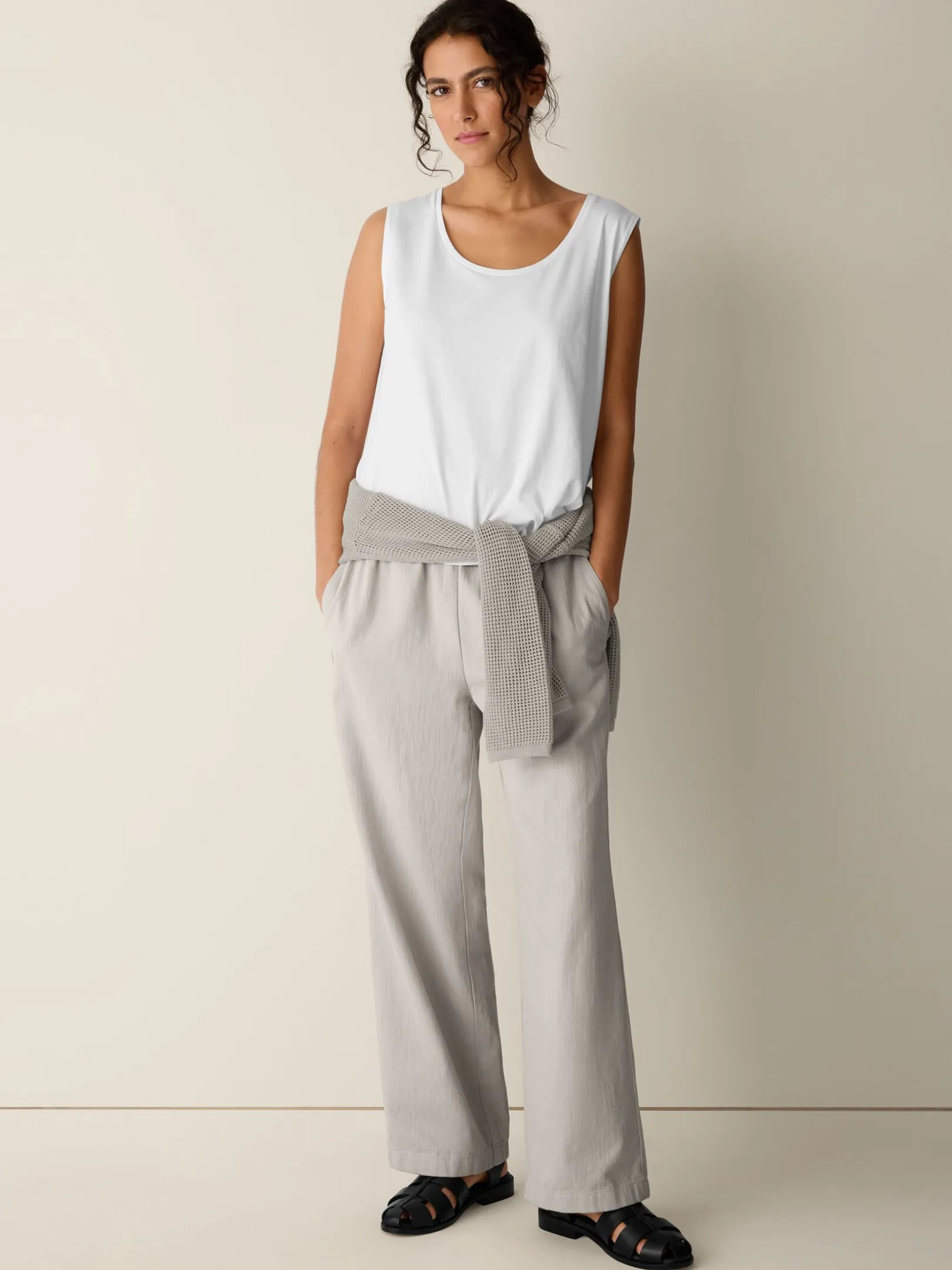 Organic Pima Cotton Jersey Scoop Neck Tank