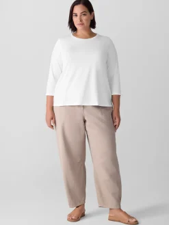 Organic Pima Cotton Jersey 3/4-Sleeve Tee