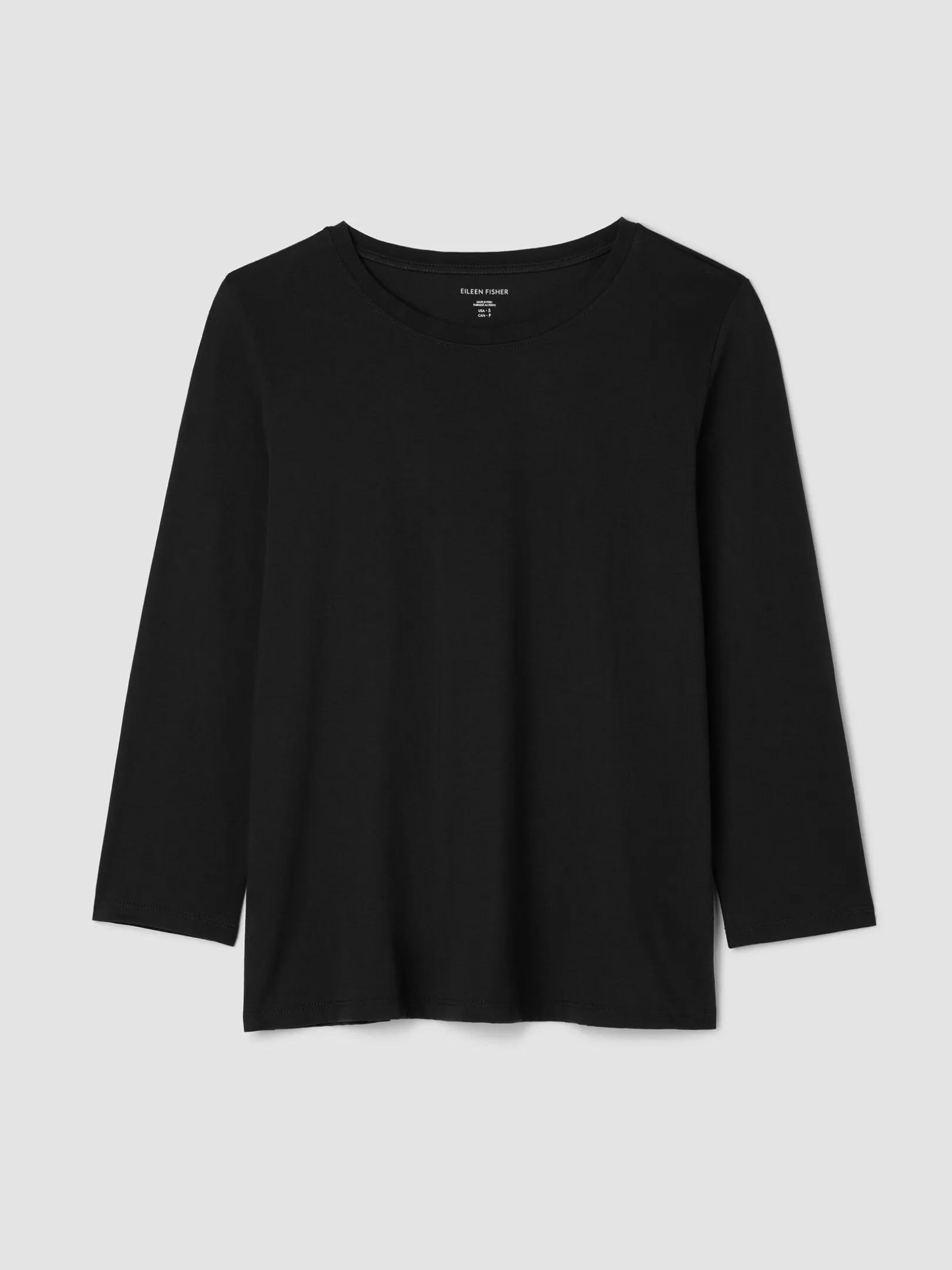 Organic Pima Cotton Jersey 3/4-Sleeve Tee