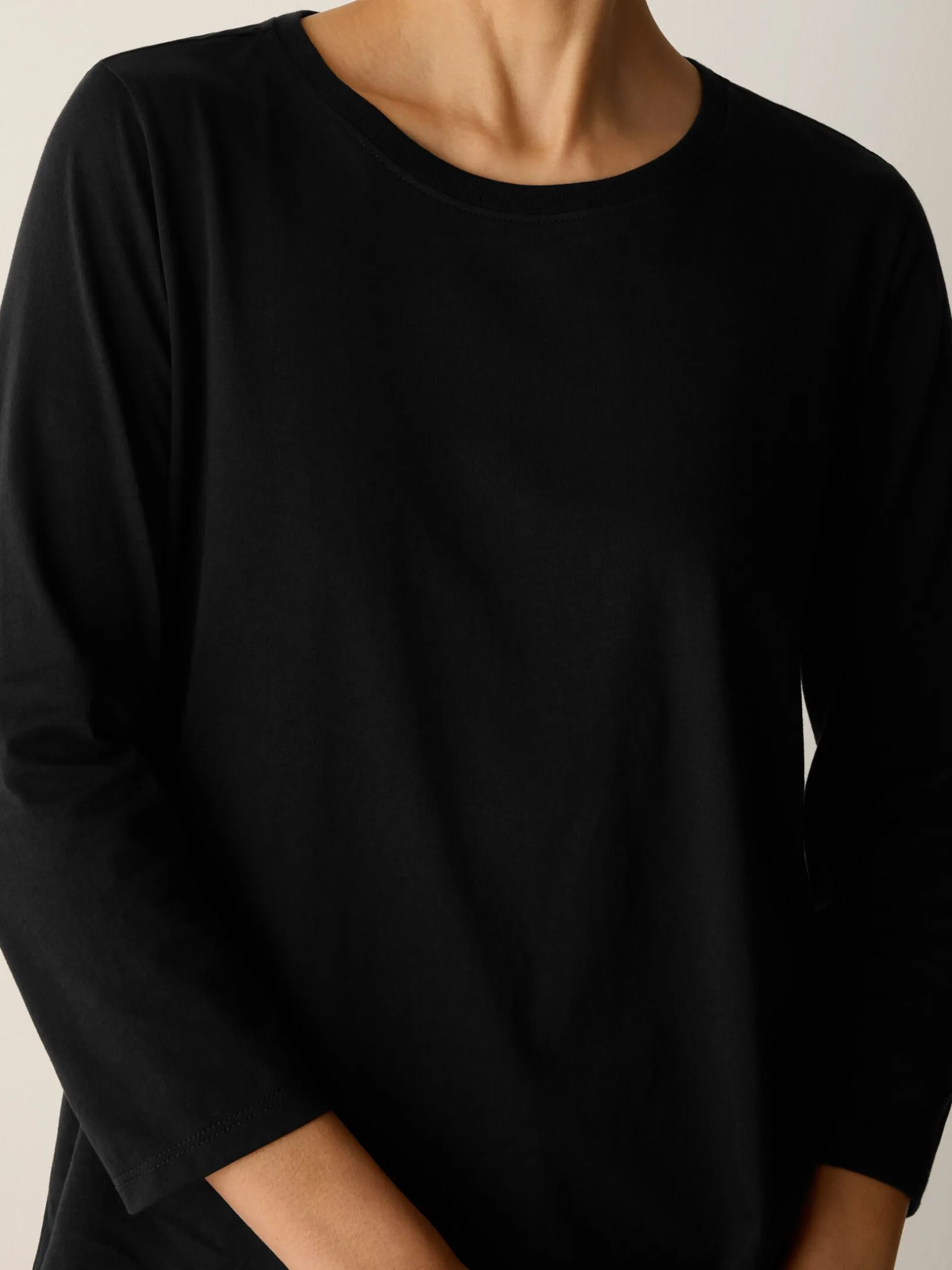 Organic Pima Cotton Jersey 3/4-Sleeve Tee