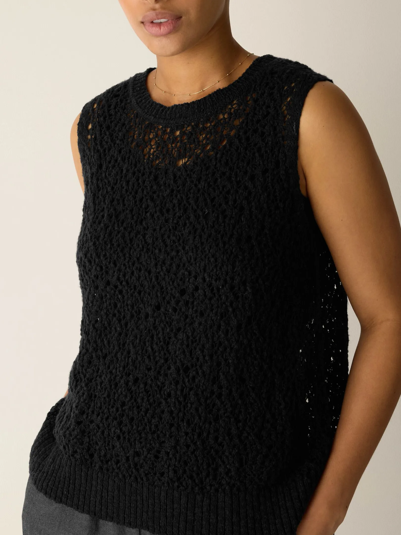 Peruvian Organic Cotton Slub Jewel Neck Tank