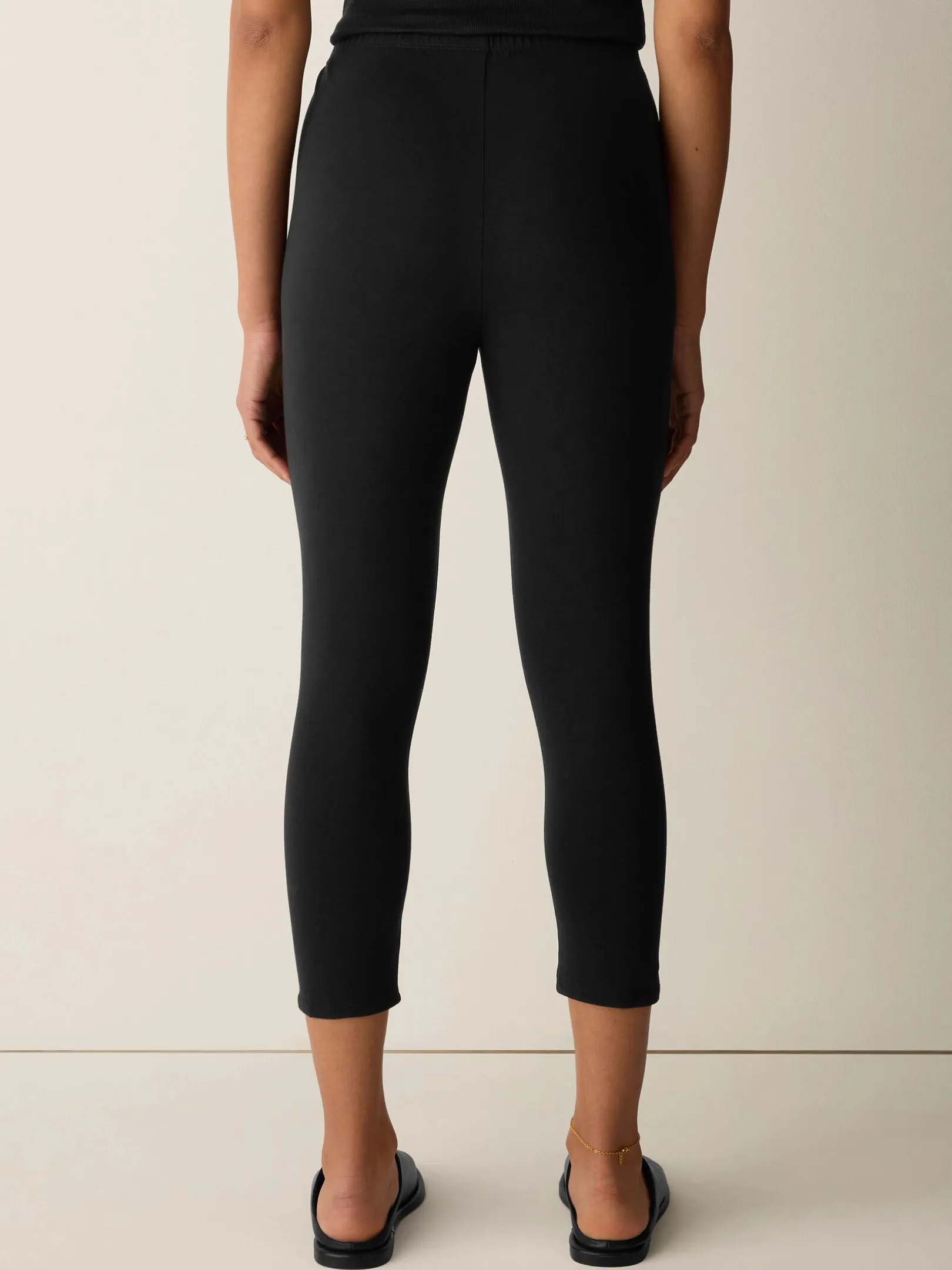 Pima Cotton Stretch Jersey Capri Leggings