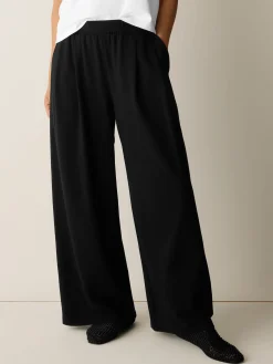 Pima Cotton Stretch Jersey Full-Length Wide Pant