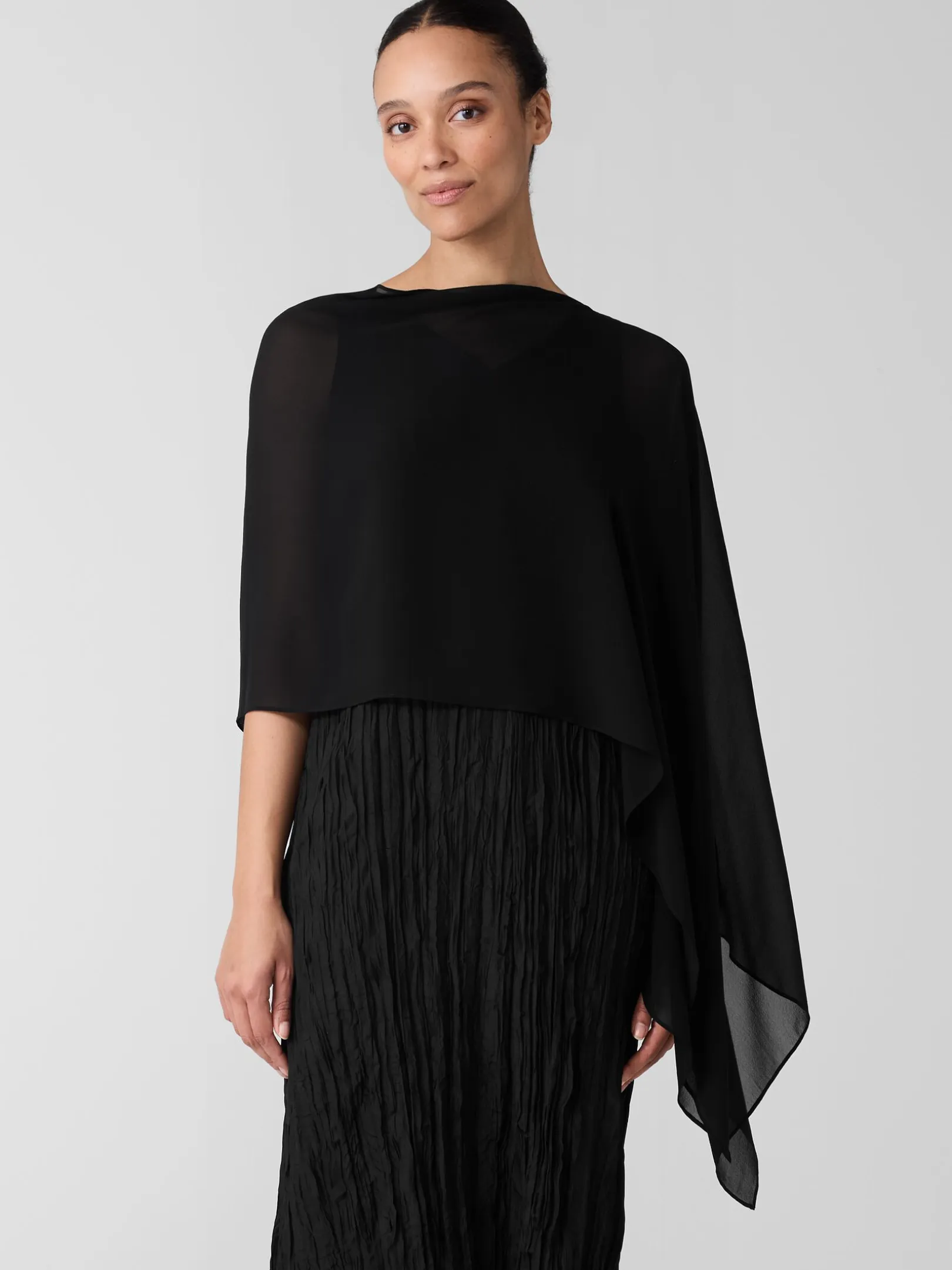 Sheer Silk Georgette Wrap