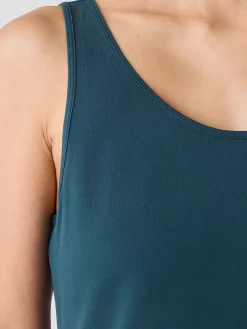 Stretch Silk Jersey Scoop Neck Tank