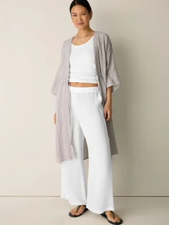 Striped Organic Cotton Gauze Caftan
