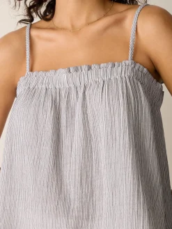 Striped Organic Cotton Gauze Cami