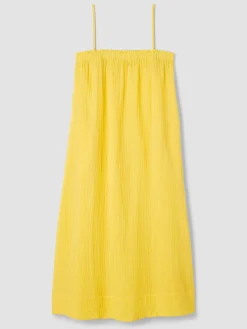 Striped Organic Cotton Gauze Cami Dress