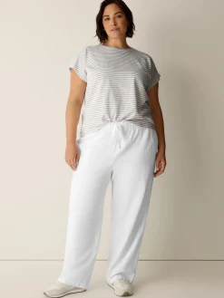 Striped Organic Cotton Slub Crew Neck Tee