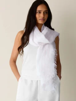 Striped Organic Linen Scarf