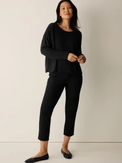 Washable Stretch Crepe Slim Pant