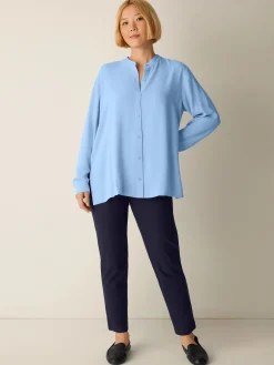 Washable Stretch Crepe Slim Pant