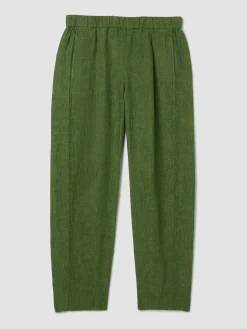 Washed Organic Linen Délavé Lantern Pant